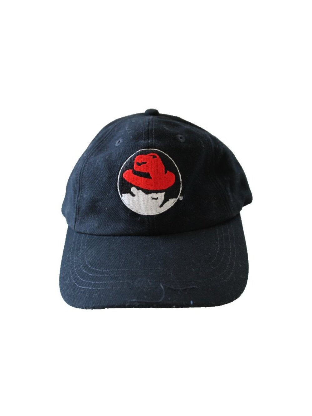 Vintage Red Hat Linux Hat Original Shadowman Logo Black Dad Cap Tech
